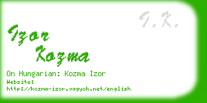 izor kozma business card